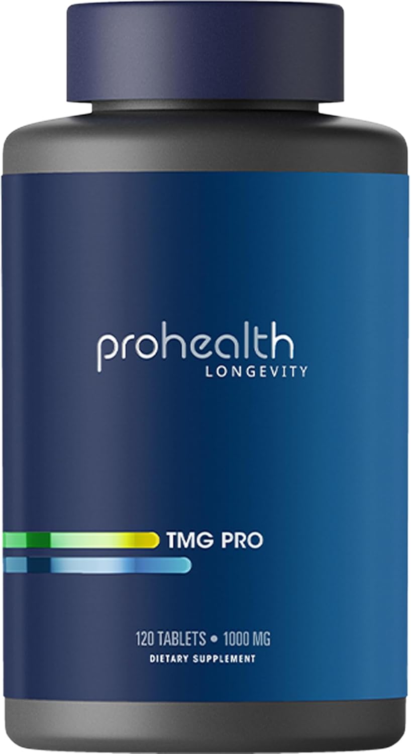 ProHealth Longevity | TMG Supplements (Trimethylglycine), Betaine Anhydrous - 1,000 mg, 120 Tablets - Methylation Support (120 Count (Pack of 1))