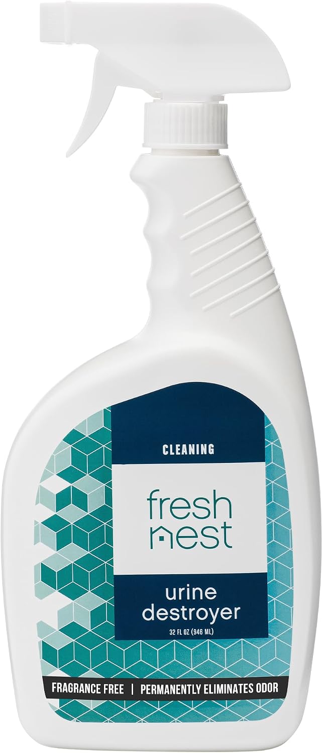 Urine Destroyer - Fragrance-Free Cleaner for Stain and Odor Removal on Wood Floors, Carpets, Mattresses - Ideal for Cats, Dogs, and Pets - Powerful Resolve and Eliminator Formula - 32 Fl Oz