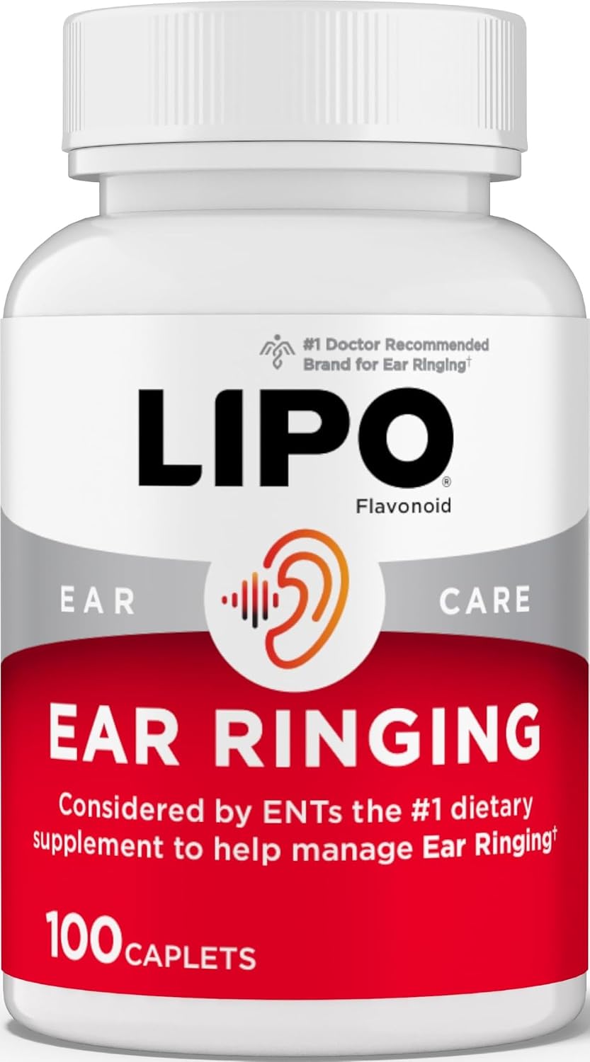 LIPO Ear Ringing Support, Lemon Bioflavonoids, 100 Caplets