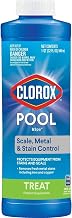 Clorox® Pool&Spa™ Swimming Pool Scale, Metal & Stain Control, Prevents Metal Stains and Scale Formation, Removes Metal Stains, 1 Quart (Pack of 1)