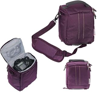 Navitech Purple Camcorder Camera Bag Compatible With Delmodes 4K Video Camera Camcorder