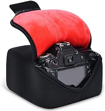 CADeN DSLR SLR Camera Sleeve Case with Neoprene Protection, Compatible for Nikon, Canon, Pentax, Sony and ect...(Medium Black)