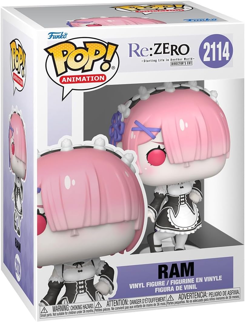 Funko Pop! Animation: Re: Zero - Ram - Collectable Vinyl Figure - Gift Idea - Official Merchandise - Toys for Kids & Adults - Anime Fans - Model Figure for Collectors and Display