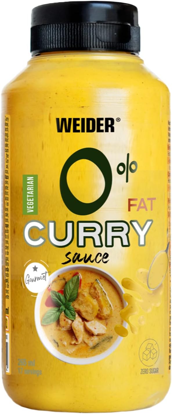 Weider Gourmet 0% Fat Curry Sauce (265 ml) New Recipe 0% Fat, 0% Sugar