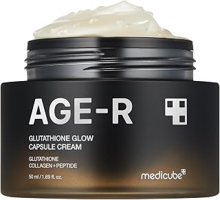 Medicube AGE-R Glutathione Glow Capsule Facial Cream - Instant Lifting Moisturizer - Collagen Peptide For Hydrating Glow - Improve Blemishes, Uneven Skin Tone - Korean Skin Care 1.69 fl.oz
