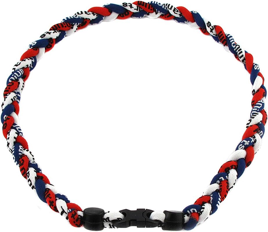 MapofBeauty 18 Inch Three Colors Fashion Three Braided Rope Tornado Necklace