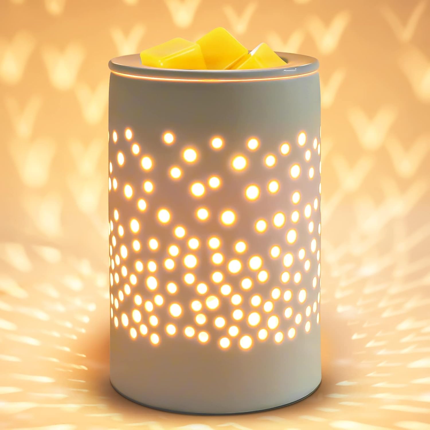 Bobolyn Ceramic Electric Oil Burner Wax Melts Burner Warmer Melter Fragrance Oil Burner for Home Office Bedroom Living Room Gifts & Decor