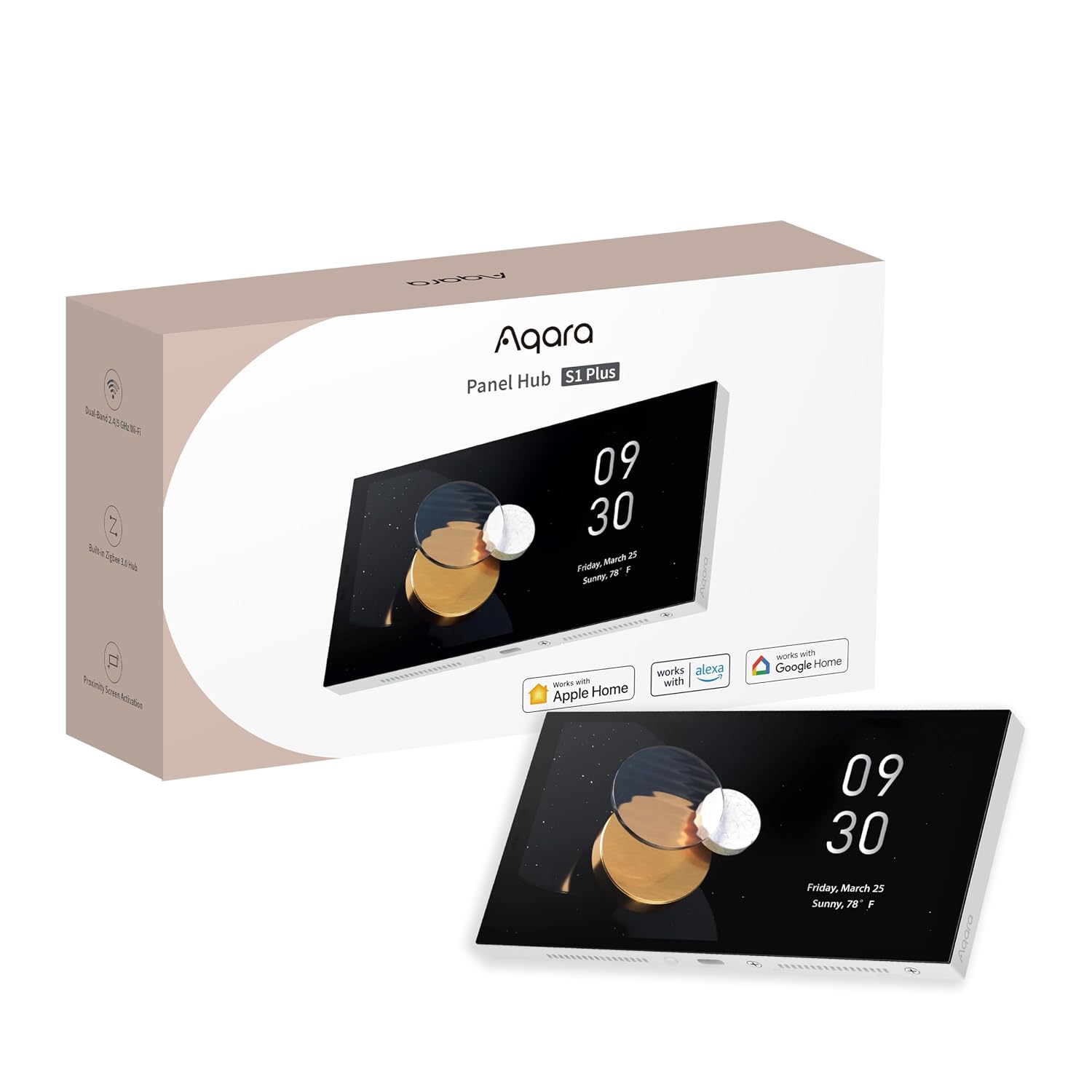Aqara Panel Hub S1 Plus, Smart Home Control Panel with Neutral, Zigbee Hub, Matter Bridge, build-in 2 Electrical Switches & 6 Wireless Switches, 2.4/5 GHz Wi-Fi, Supports Apple Home, Alexa, Google