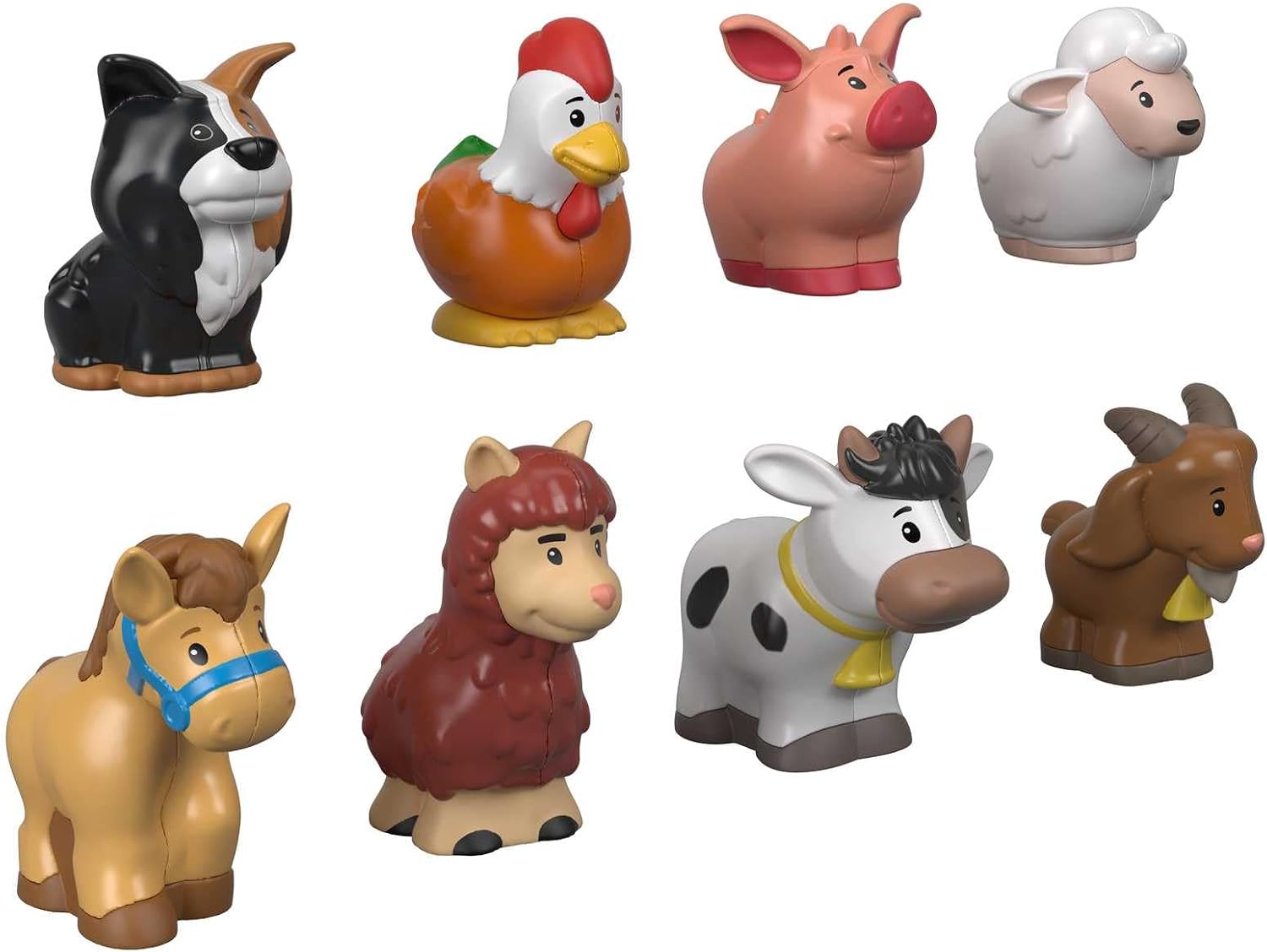 Fisher-Price Little People Toddler Toys Farm Animal Friends 8-Piece Figure Set for Pretend Play Ages 1+ Years, GFL21