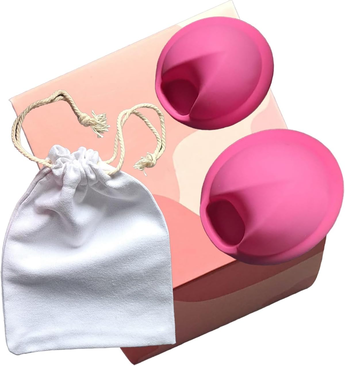 Menstrual Disc, Reusable Period Disc, Comfortable Soft Silicone Disc, Easy Insert Menstrual Cup, 12 Hours of Protection, Replaces Tampons & Pads, Satin Storage Bag Included, 1 x Small & 1 x Large