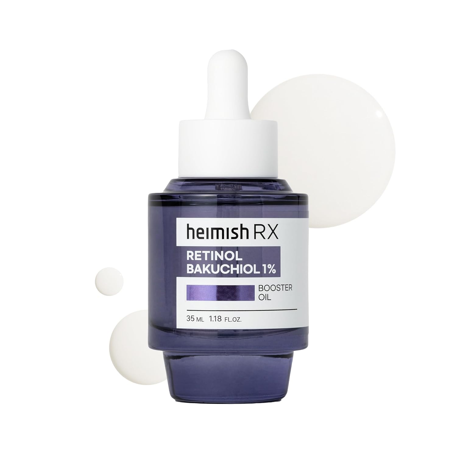 HEIMISH RX Retinol Bakuchiol Booster Oil - Anti Aging Serum, Face Serum for Firming, Anti Wrinkle, Skin Elasticity, Hydrating with Retinol, Non-greasy Formula, Korean Skincare, 35ml (1.18 fl. oz)