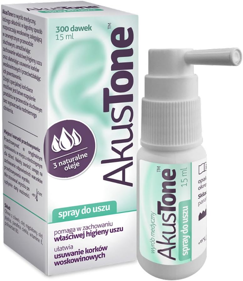 AKUSTONE Spray - 15 ml - Earwax auricular - Wax Plugs.