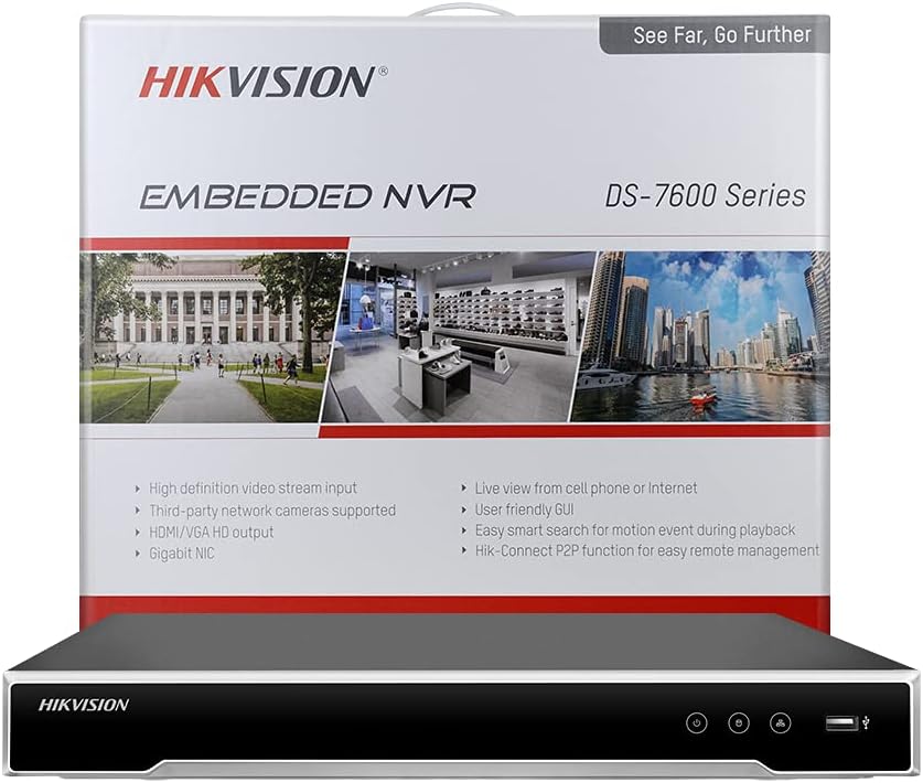 HIK-Tech US 16-Channel PoE 4K Network Video Recorder NVR, Embedded Plug & Play DS-7616NI-Q2/16P(2021 New Version)