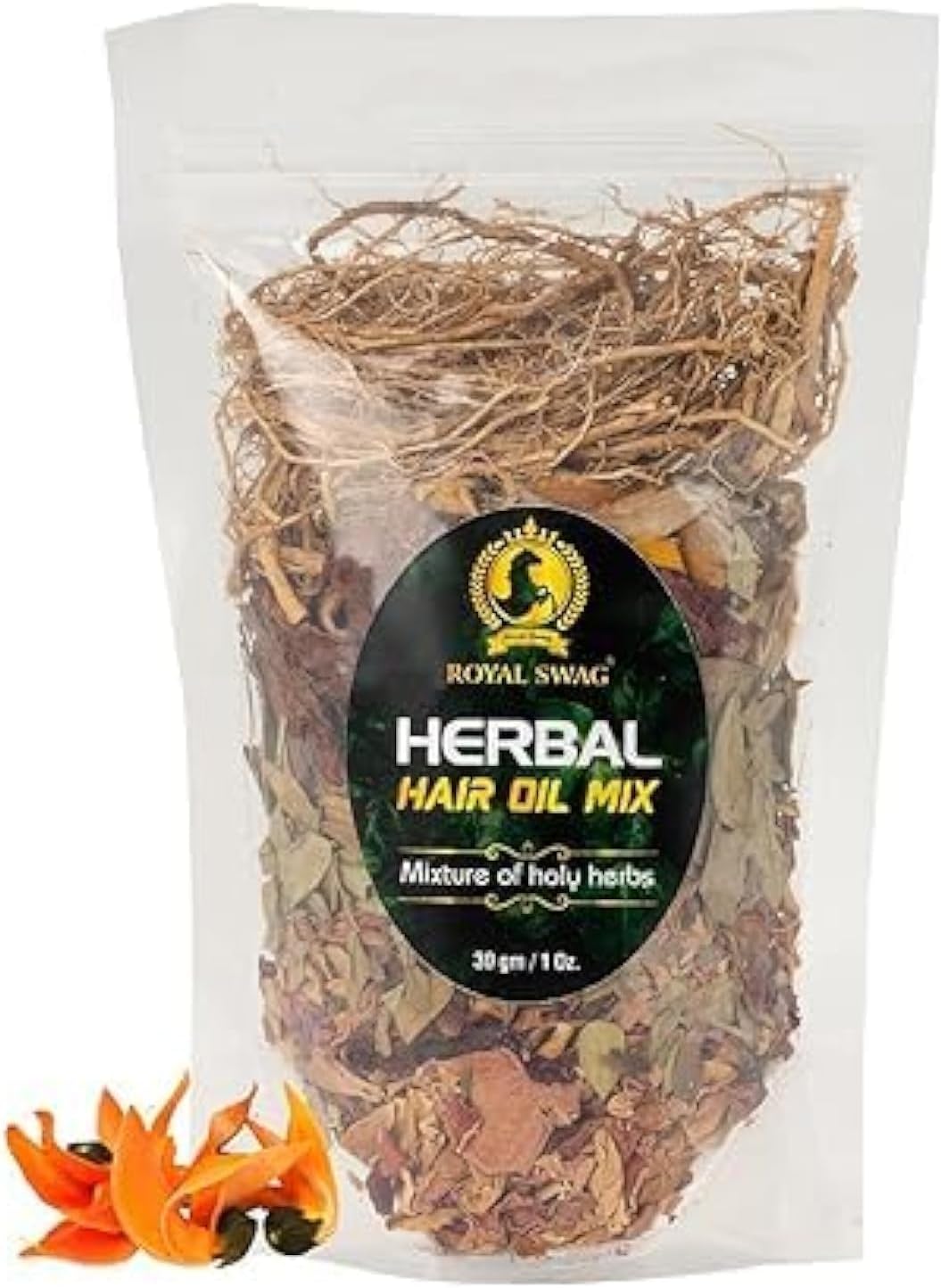 Herbal Hair Oil Mix Of Vital Herbs Dried Hair Oil Mixture Essential Herbs For Thick Long Hair (30 g/1.05 oz) for Hair Nourishment- 100% Vegan And Natural Product Made In India