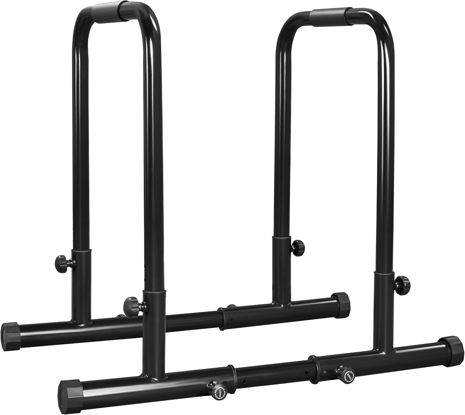 Yaheetech Dip Bars Station Pull Up Bars Heavy Duty Steel Dip Station 227Kg/500lbs Weight Capacity Adjustable Height Stands for Home Gym Fitness Workout