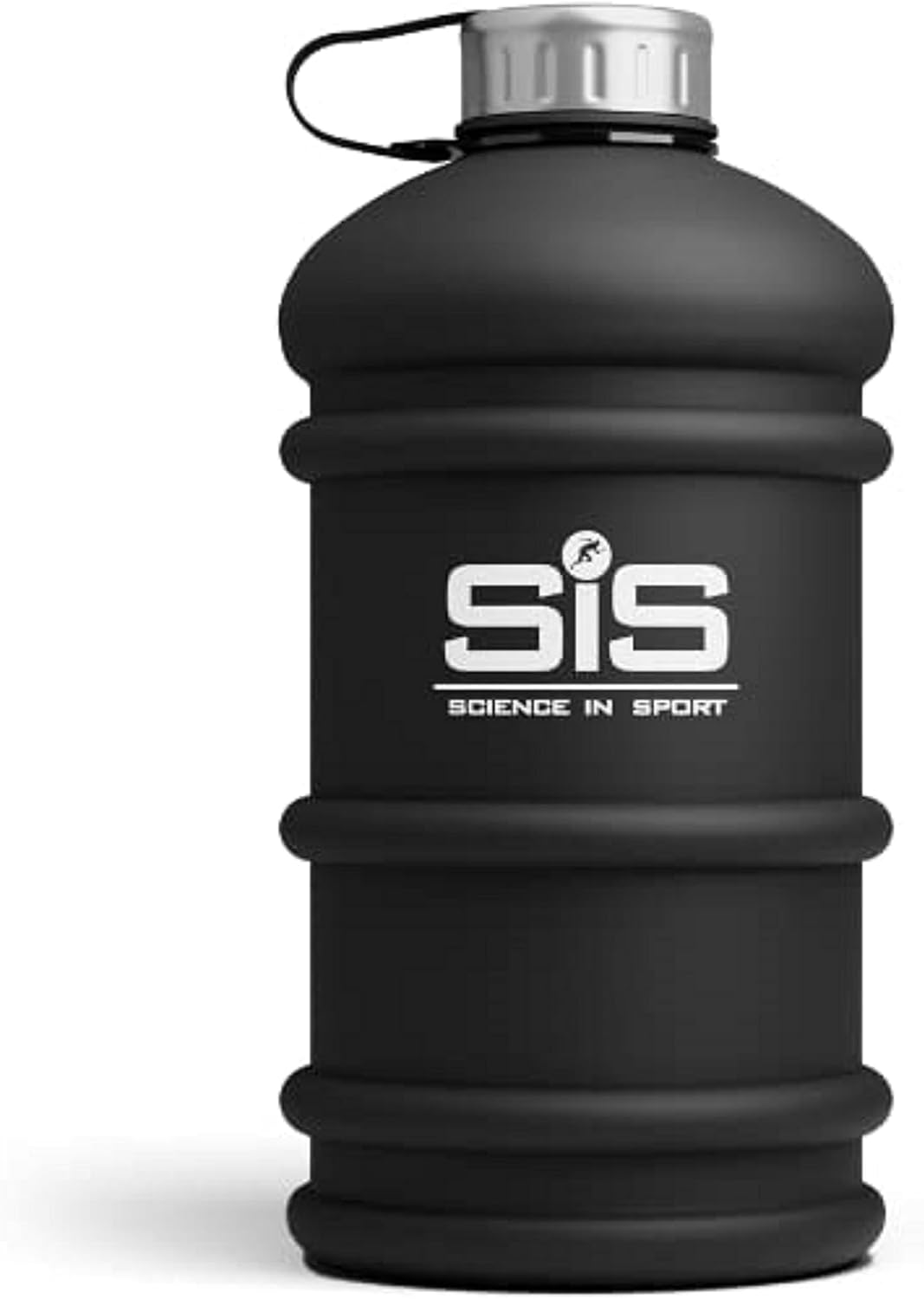 Science In Sport SIS Sports Water Bottle 2.2 Litre, Wide Mouth Drink Bottle, Matte Black Colour, 2.2 Litre (Design May Vary)