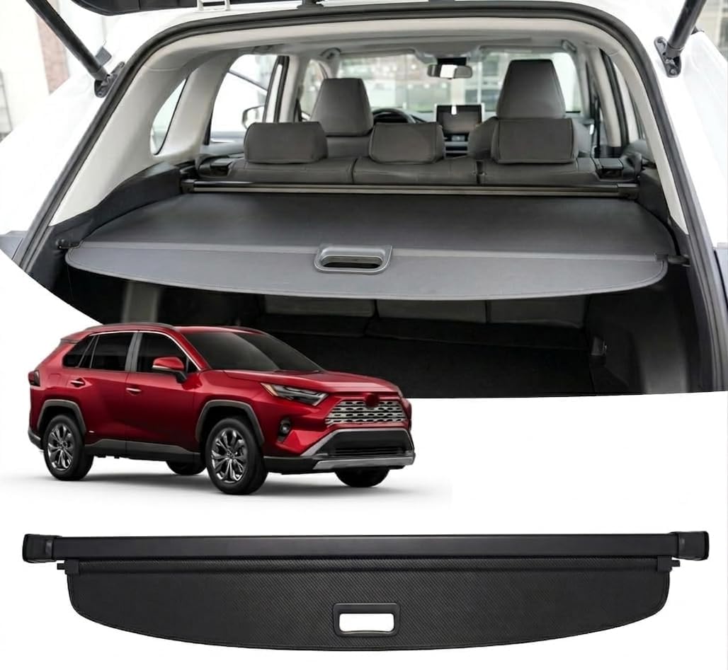Powerty Cargo Cover for Toyota RAV4 2019-2025 Accessories, Carbon Fiber