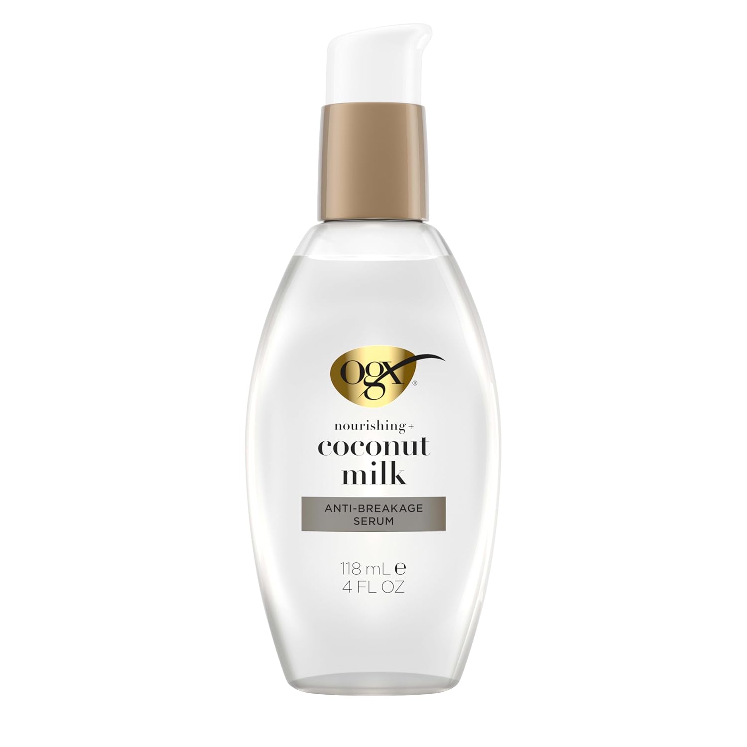 Nourishing + Coconut Milk Anti-Breakage Hair Serum for Strength & Shine, Leave-In Hair Treatment with Coconut Oil & Egg White Protein, Paraben & Sulfated-Surfactant Free, 2 Pack