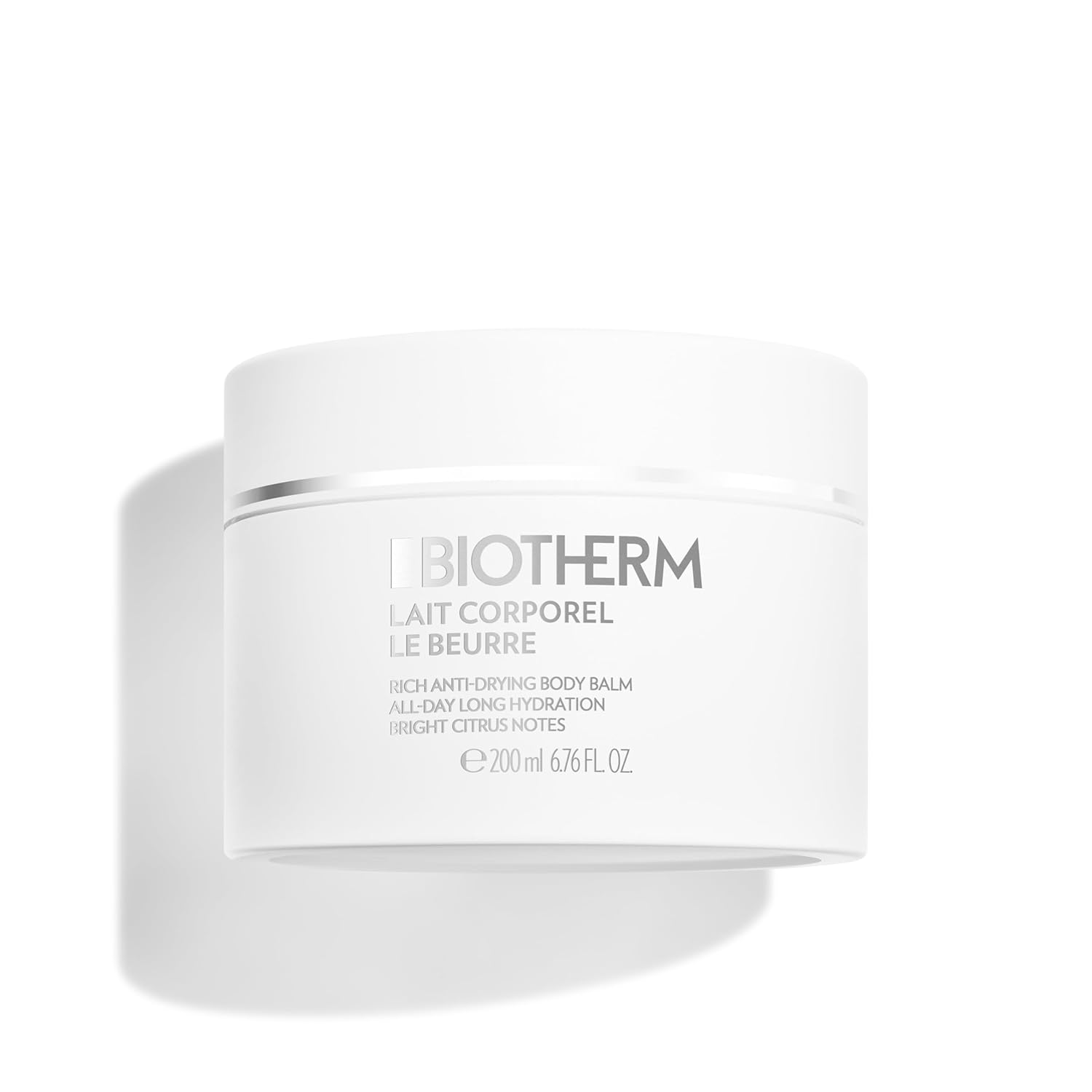 Biotherm Lait Corporel Le Beurre, Deeply Hydrating Body Butter for Dry Skin and Very Dry Skin with Shea Butter and Biotech Plankton, Moisturizing and Nourishing Body Butter, 6.8 Fl. Oz.