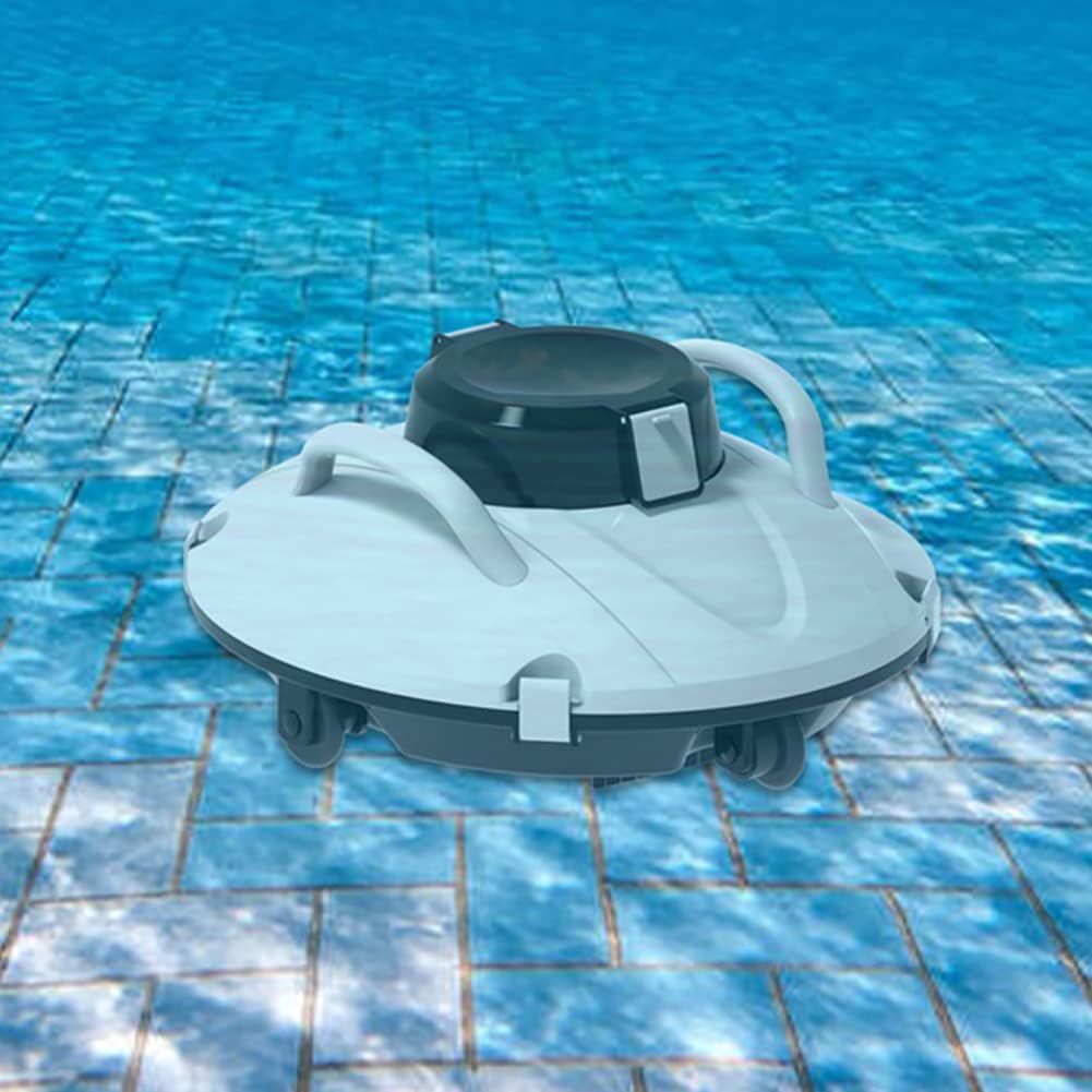 Swimming Pool Cleaner Robot, Cordless Automatic Pool Cleaner, Automatic Vacuum Cleanerfor Above Ground Pool & Inground Swimming Pool, 90 Mins Runtime, for Above Ground Flat Pool up to 550 Sq.Ft