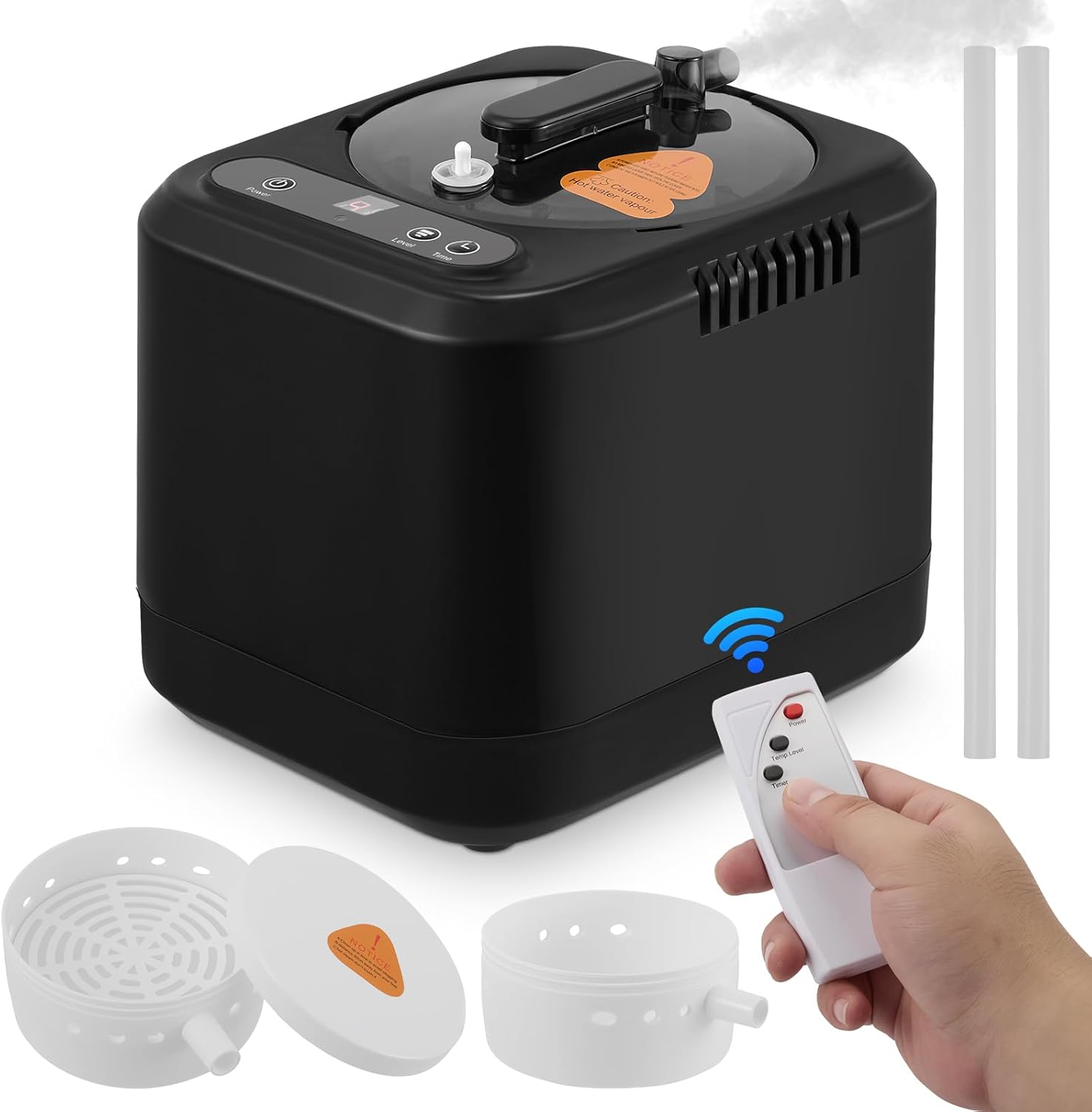 Portable Sauna Steamer, 1200W 3L Sauna Steam Generator, 9 Levels Heating, Time Setting, Remote Control, Suitable for Sauna Tent