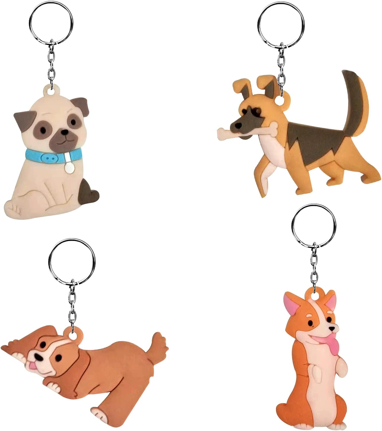 iMagitek 24 Pcs Cute Puppy Dog Keychains for Pet Dog Themed Party Favors, Birthday Party Bag Fillers, Birthday Party Return Gifts, Pet Party Supplies Decorations