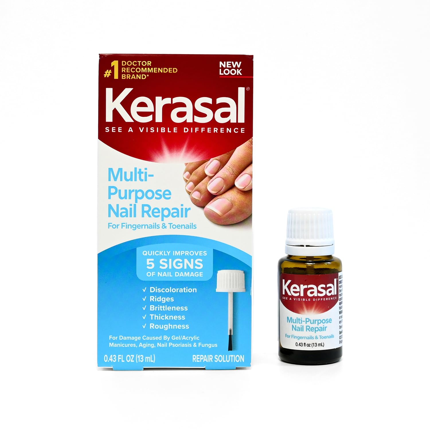Kerasal Multi-Purpose Nail Repair, Restore Nail Appearance, Brush, 0.43oz