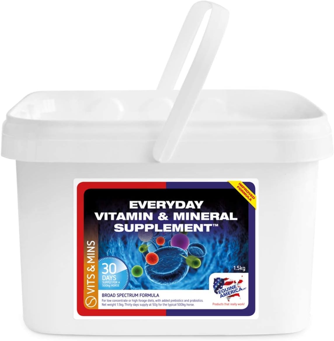Equine America Everyday Vitamin & Mineral | Premium Ready To Use Horse & Pony Supplement | Support For General Health | 1.5 Kg