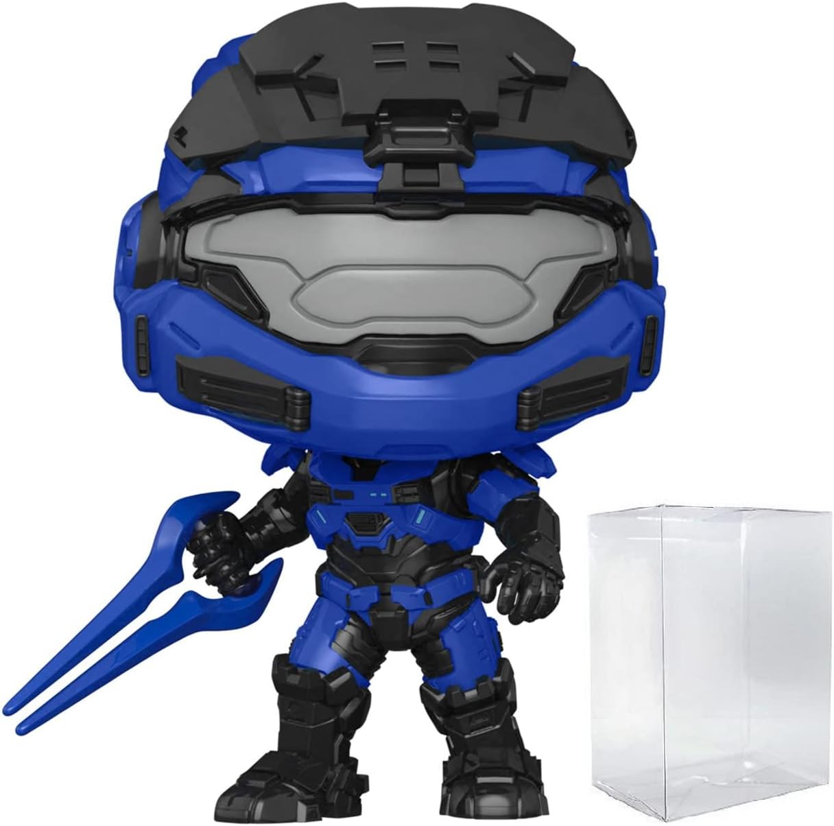 POP Halo Infinite - Spartan Mark V with Blue Energy Sword Funko Vinyl Figure (Bundled with Compatible Box Protector Case)