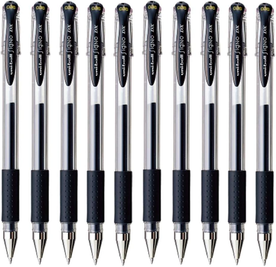 Uni-ball Signo Dx Um-151 Gel Ink Pen - 0.38 Mm - 10 Pcs - Black - Uni Mitsubishi Pencil