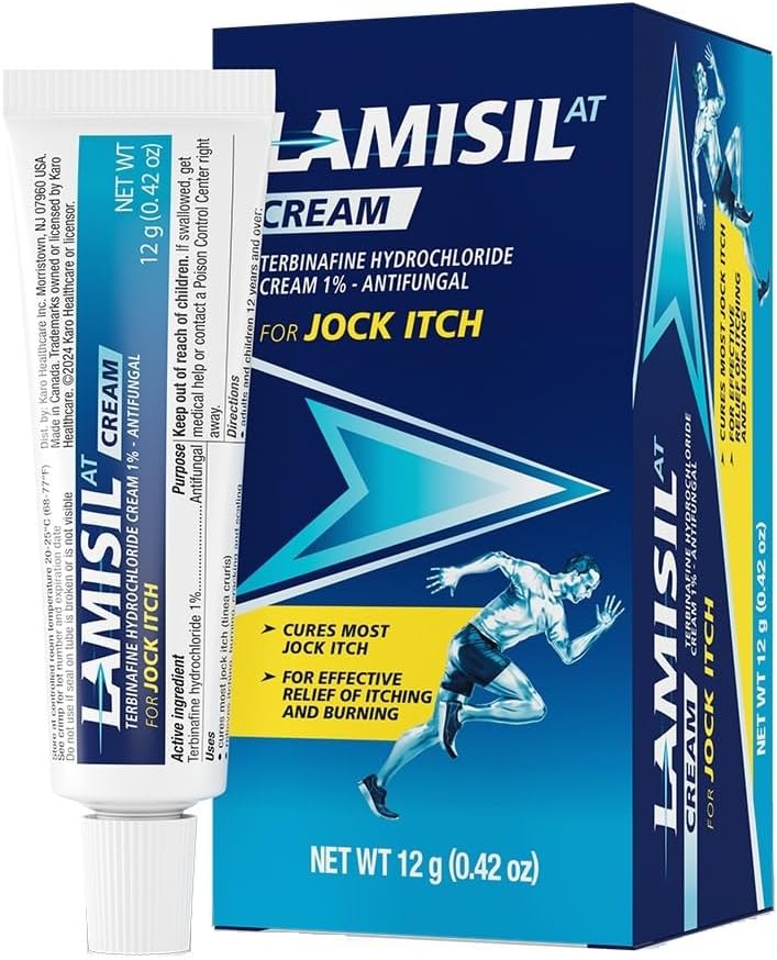 Lamisil Jock Itch Antifungal Cream | 1 Week Jock Itch Treatment | Clinically Proven | Fast and Effective Symptom Relief of Itching, Burning and Redness | 0.42 oz (12g)