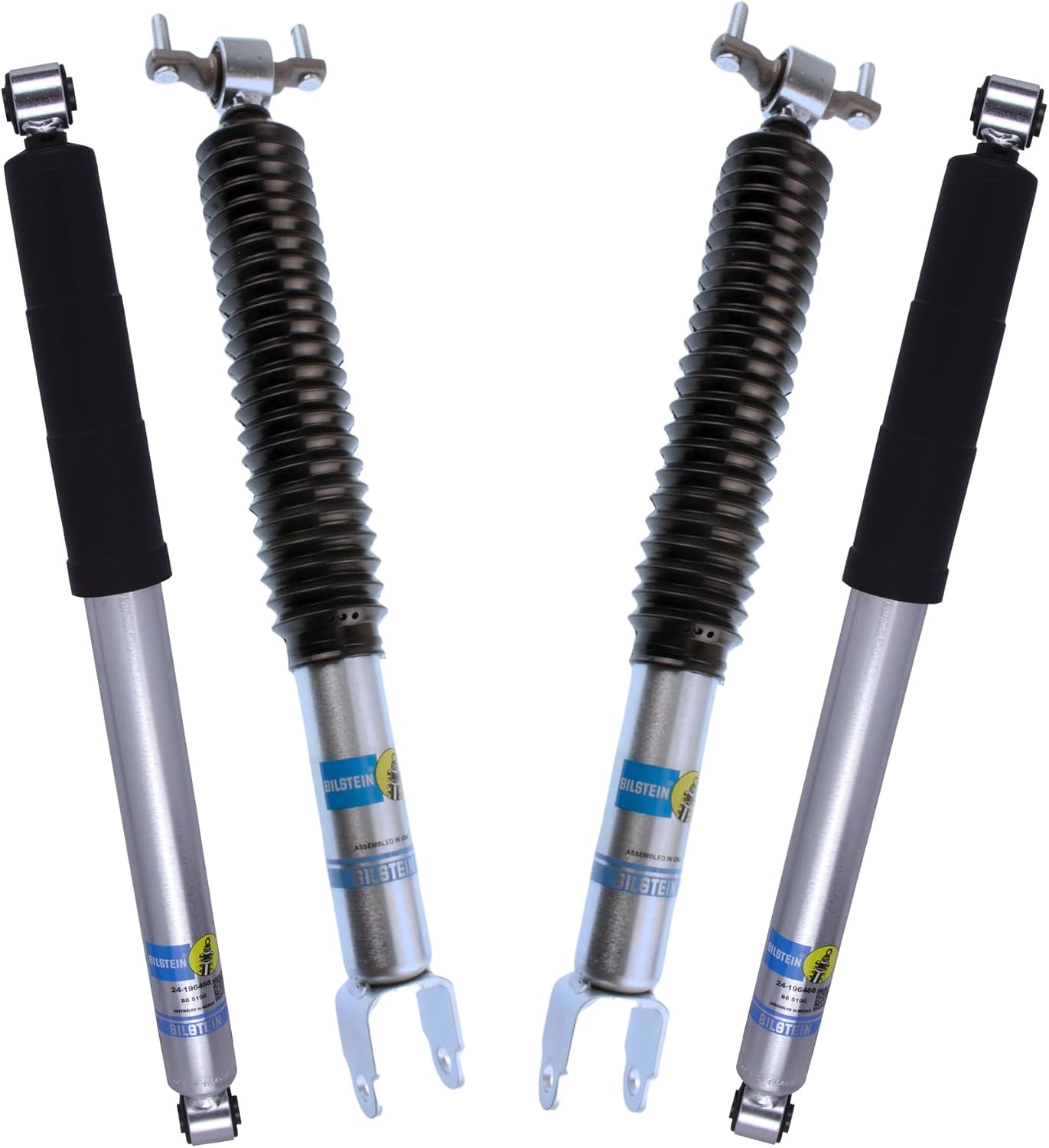 Bilstein Set of Front & Rear B8 5100 Series Shocks Compatible with 2011-2025 Silverado Sierra 2500 3500 with 4-6" Front Lift and 3-4" Rear Lift | Easy Installation | Built to Last