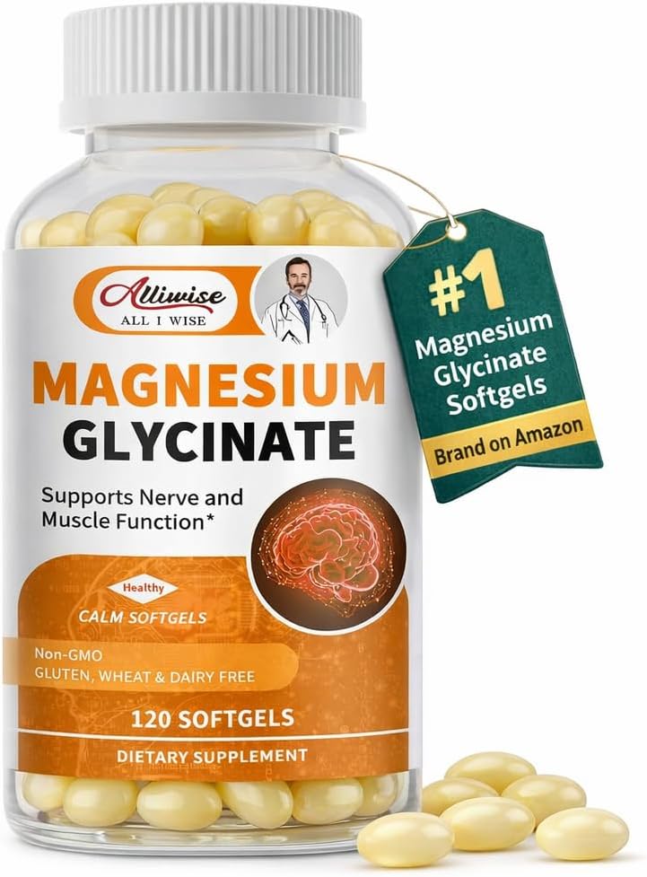 Magnesium Glycinate 400mg Softgels,Small Easy to Swallow Magnesium Capsules | Magnesium Glycinate Supplement with High Absorption, Small Easy-To-Swallow Softgels Support Sleep, Muscle and Daily Calm