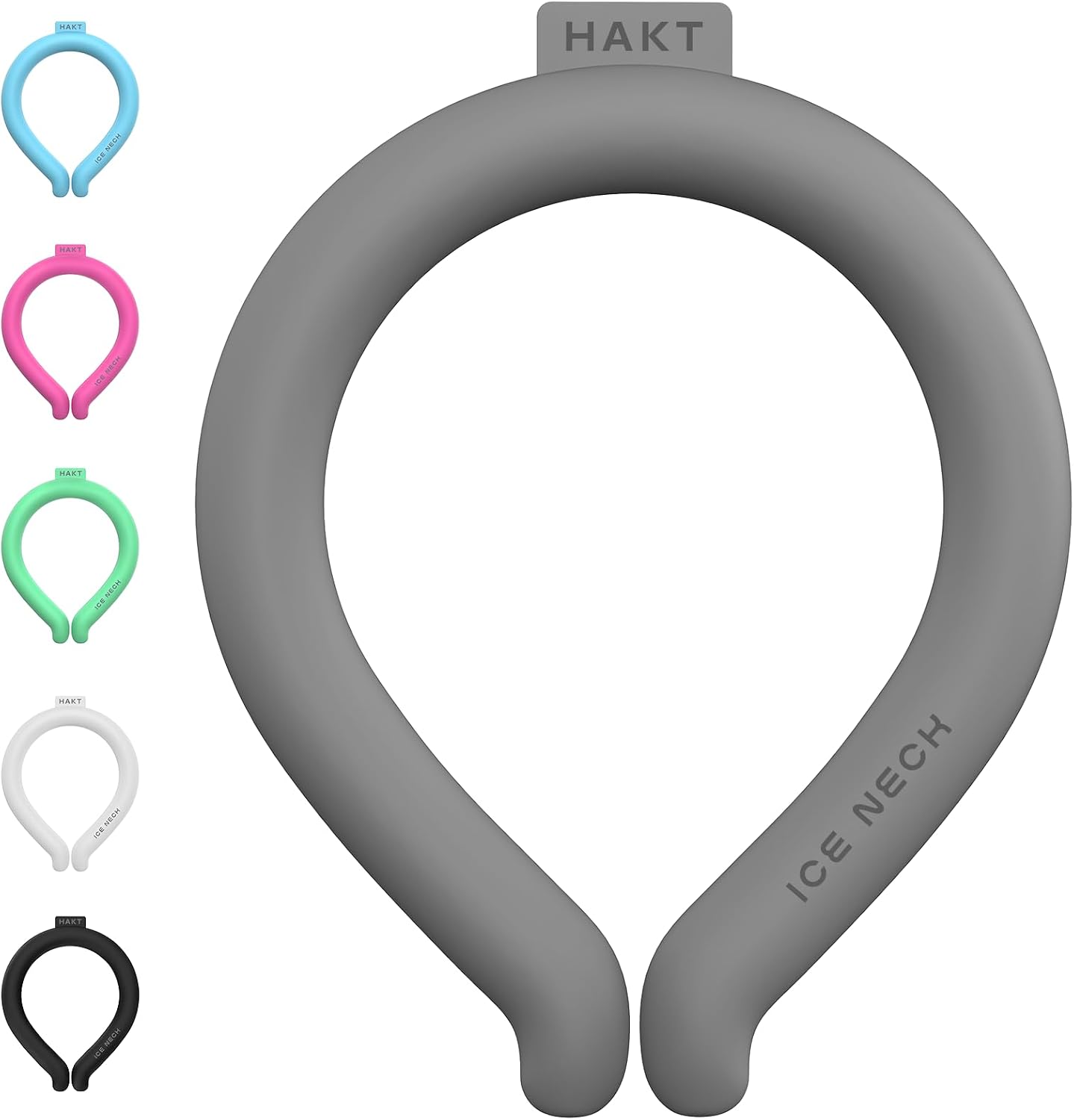 Neck Cooling Tube, Wearable Cooling Neck Wrap for Summer, Reusable 18℃/64℉Ice Ring Neck Cooler for Heat Outdoor Sports, Outdoor Workers (Gray)