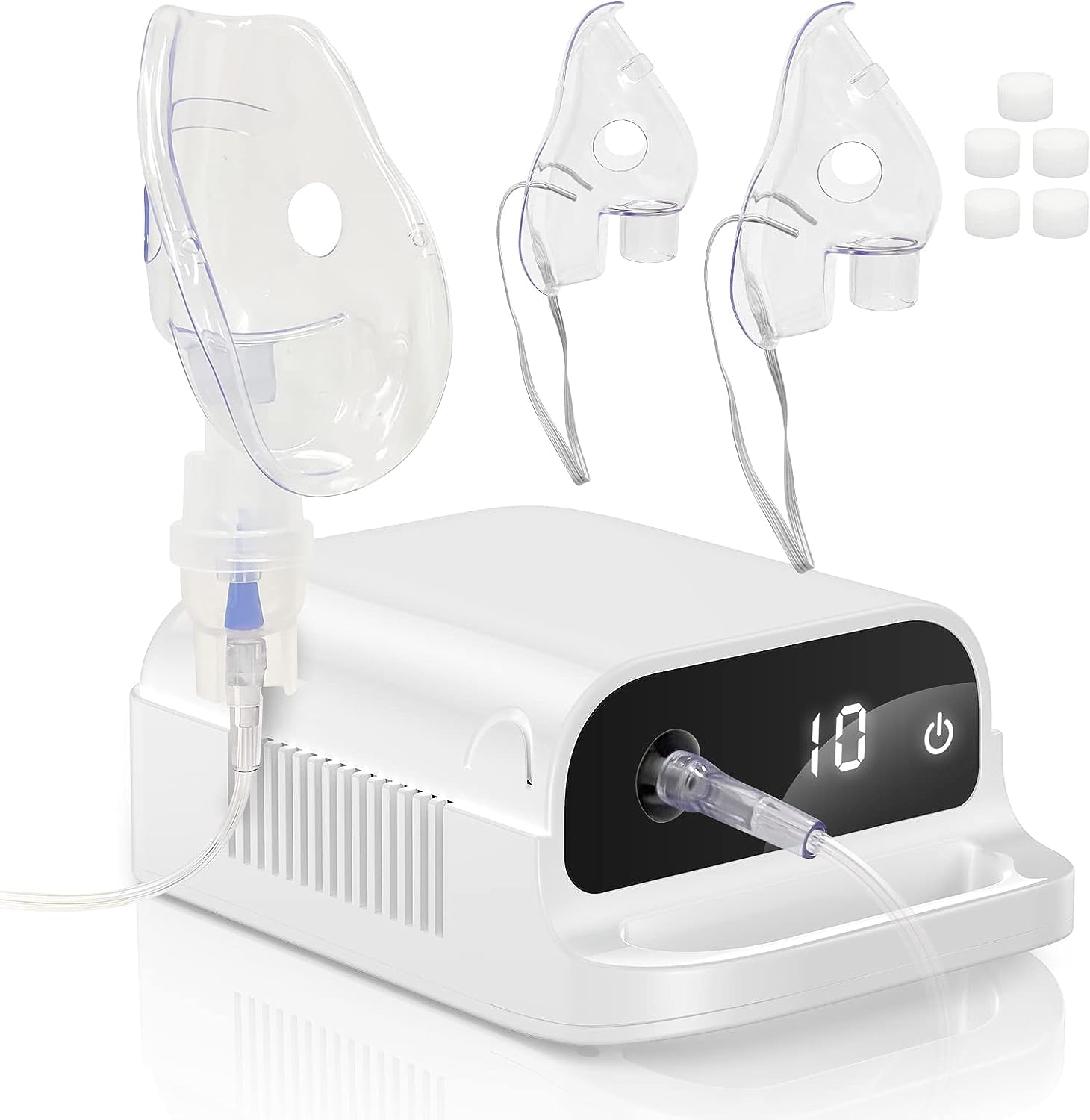Smart Nebulizer, Smart Digital Display Nebulizer for Adults and Children, Accessory Device for Single Patient Use, Low Noise Compression Nebulizer (Direct Patient Interface) - 145