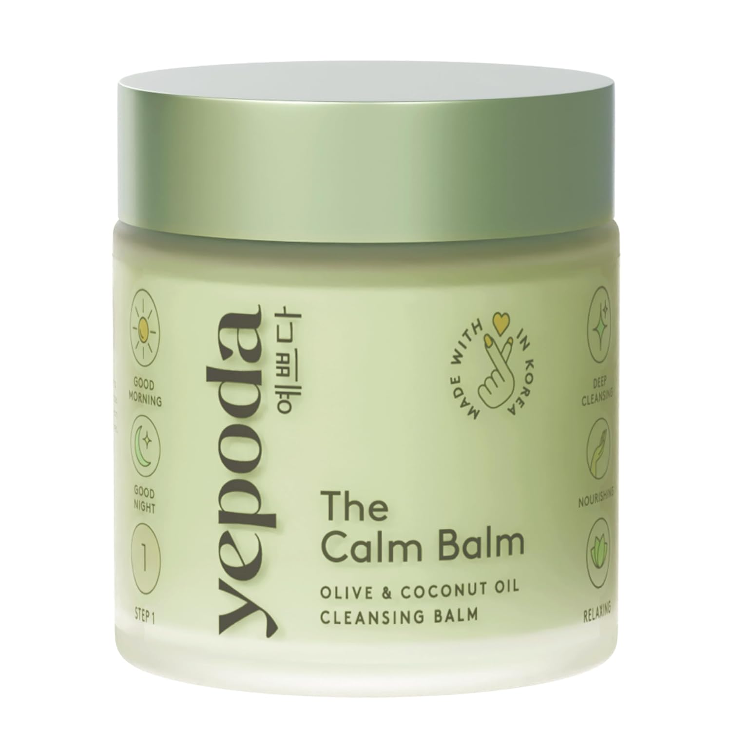 Yepoda The Calm Balm, Gentle Makeup Remover & Deep Cleansing Balm, Removes Waterproof Makeup & Impurities, Vegan Korean Face Cleanser for All Skin Types, 2.82 OZ (80g)