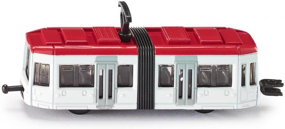 SIKU 1011, Tram, Metal/Plastic, White/Red, Standard Railway hitches for Connecting to Other Trains