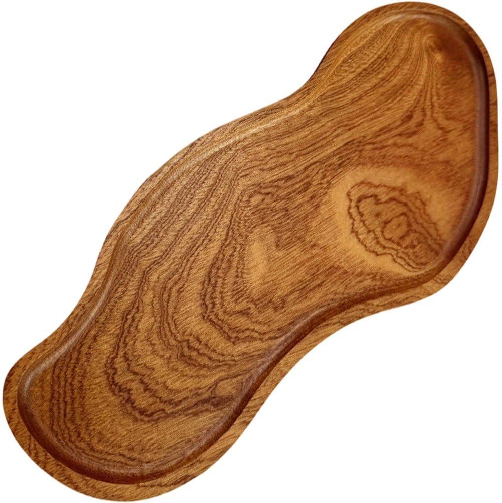 Dinntty Wooden Snack Tray Small Handcrafted Serving Tray Peanut Shape Platter Wood Tray Decorative Tray for Nuts Seeds and Dried Fruits Tapas Tray