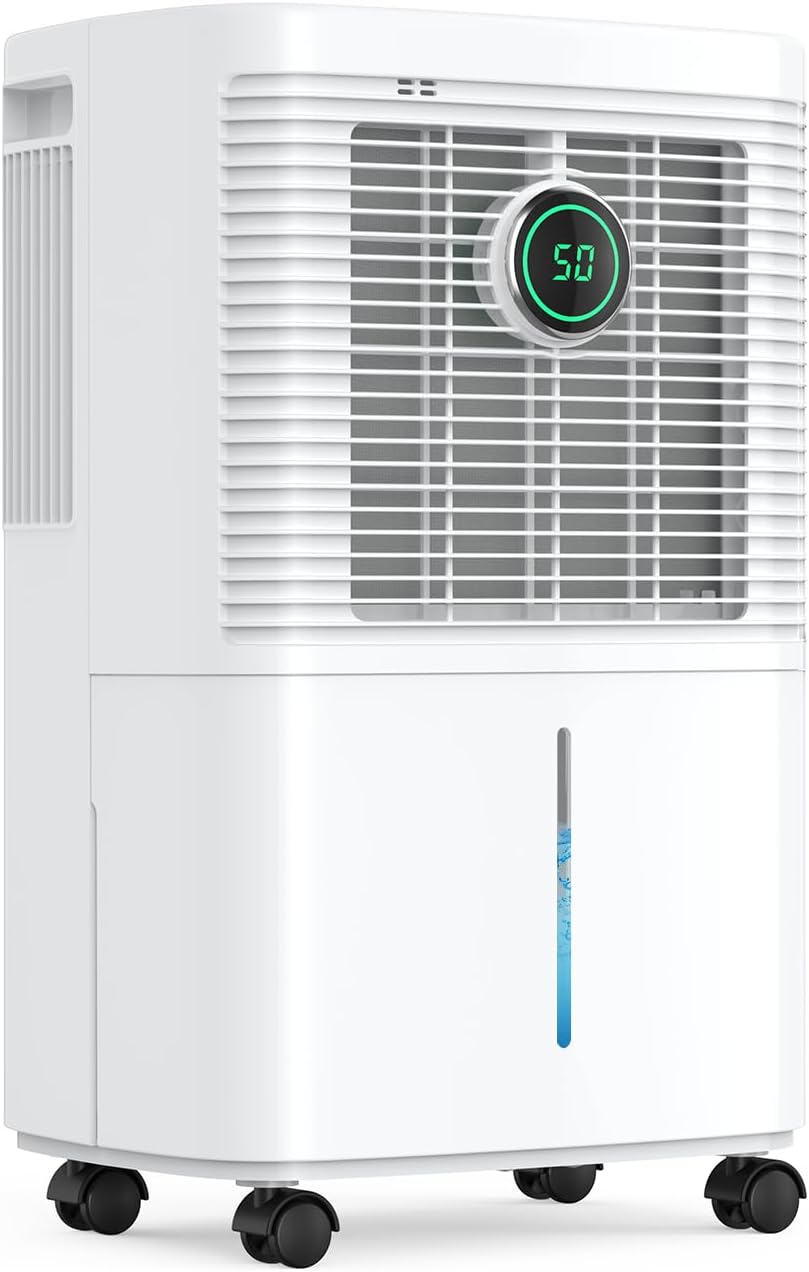 Innvitop 16L/Day Dehumidifiers for Home Damp with Digital Humidity Display, 24H Timer, Continuous Drainage Dehumidifiers for Drying Clothes Bedroom Basement