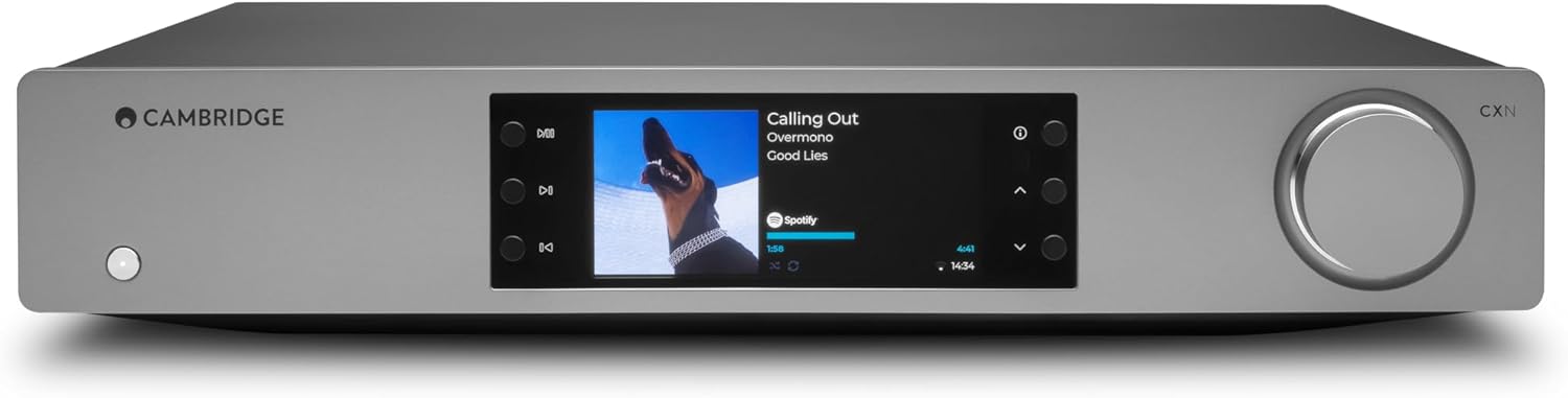Cambridge Audio CXN100 - Separate High Resolution WiFi Network Audio Player, Streamer and Pre Amp with Display Featuring Chromecast Built-In, Internet Radio and SABRE Reference DAC - Lunar Grey