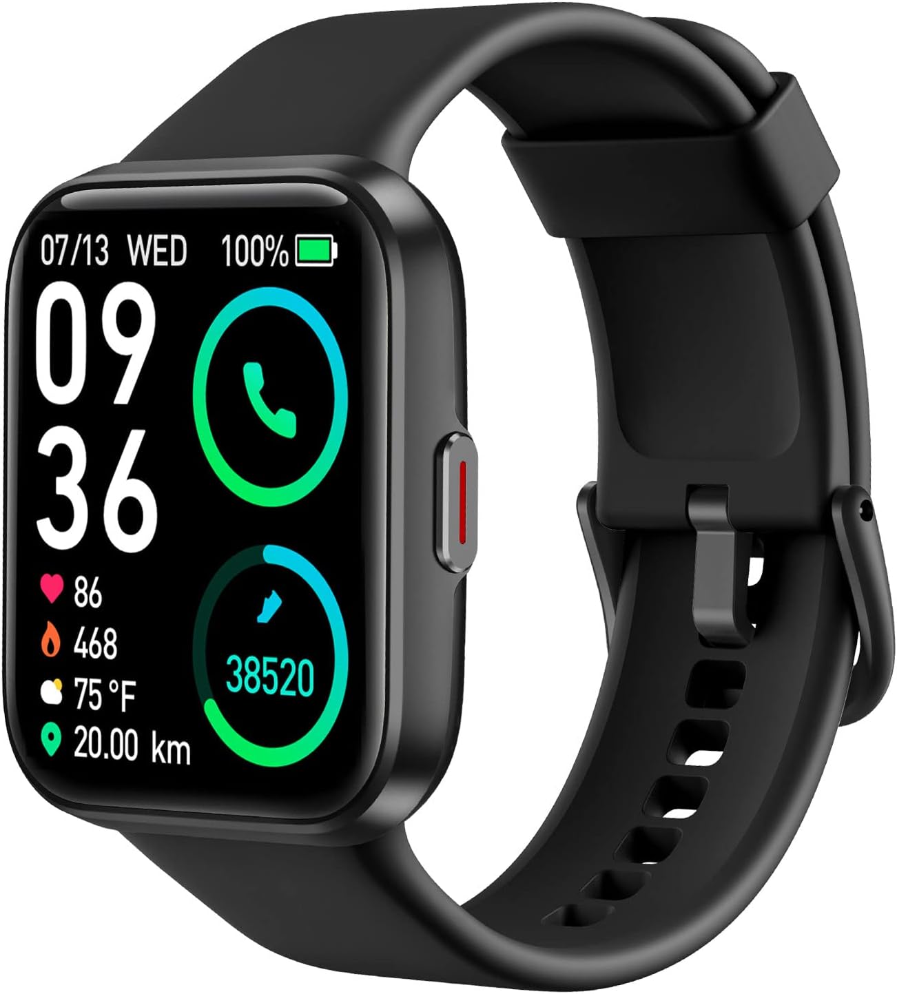 SKG Smart Watch for Men Women Android iPhone with Alexa Built-in & Bluetooth Call(Answer/Make Call) 1.69" Fitness Tracker with IP68 Waterproof, 60+ Sports, Heart Rate SpO2 Monitor, V7 Pro