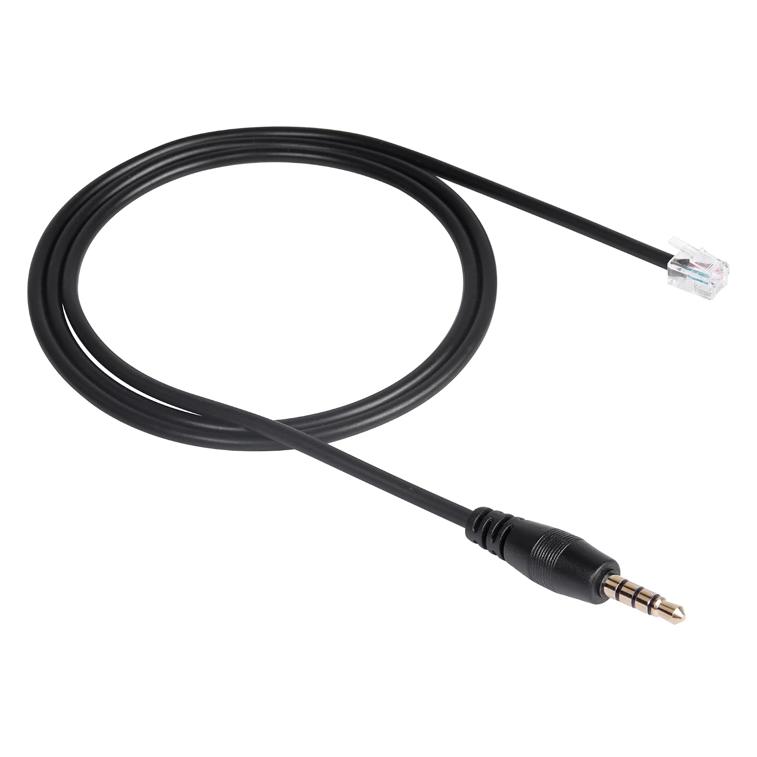 SinLoon Telegram to 3.5mm Adapter - Convert RJ9 Headset to Smartphones Most Android Cellphones