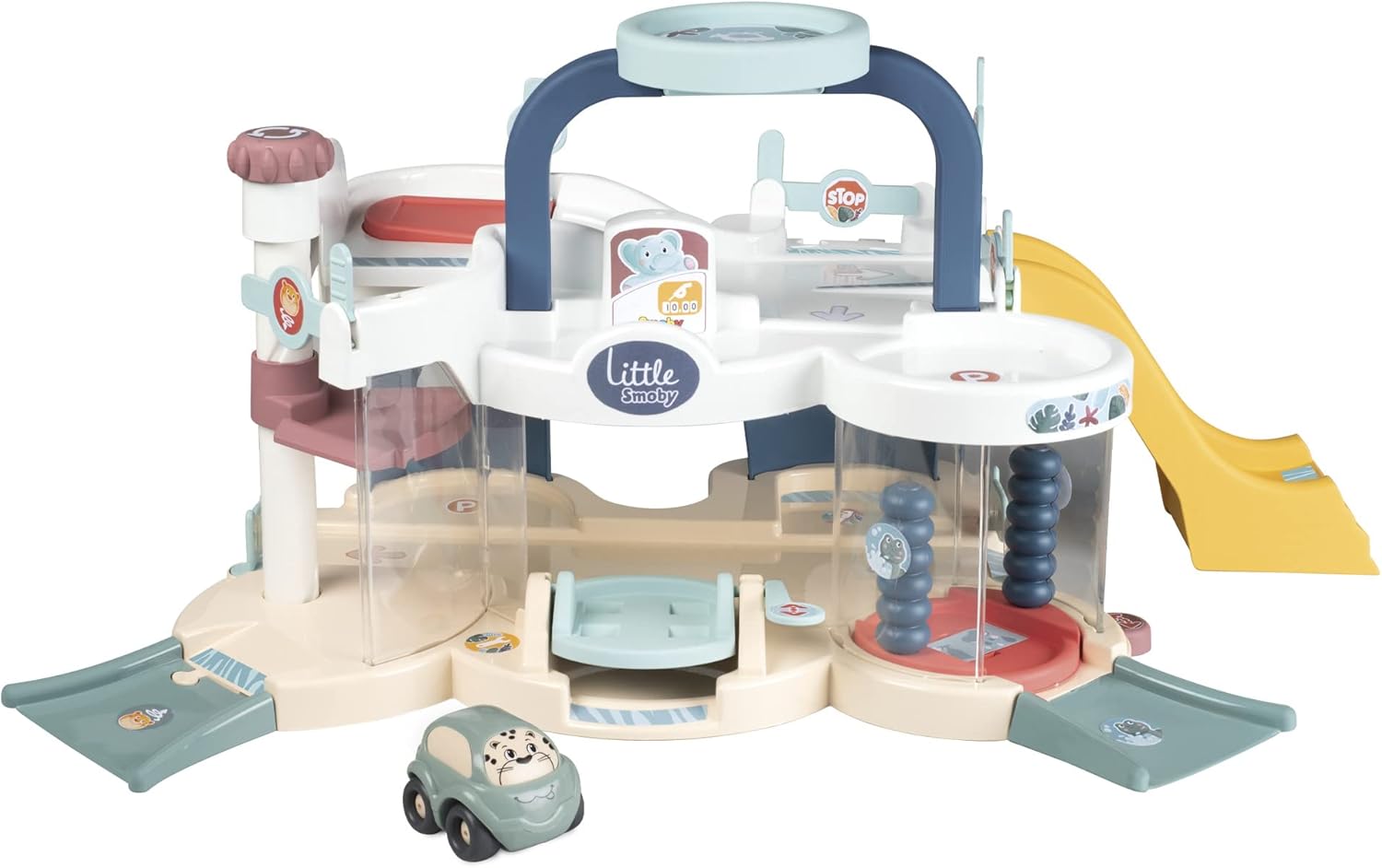 Smoby Premier Garage, Car Wash Station, Lift, Heliport, 1 Car Included, from 18 Months