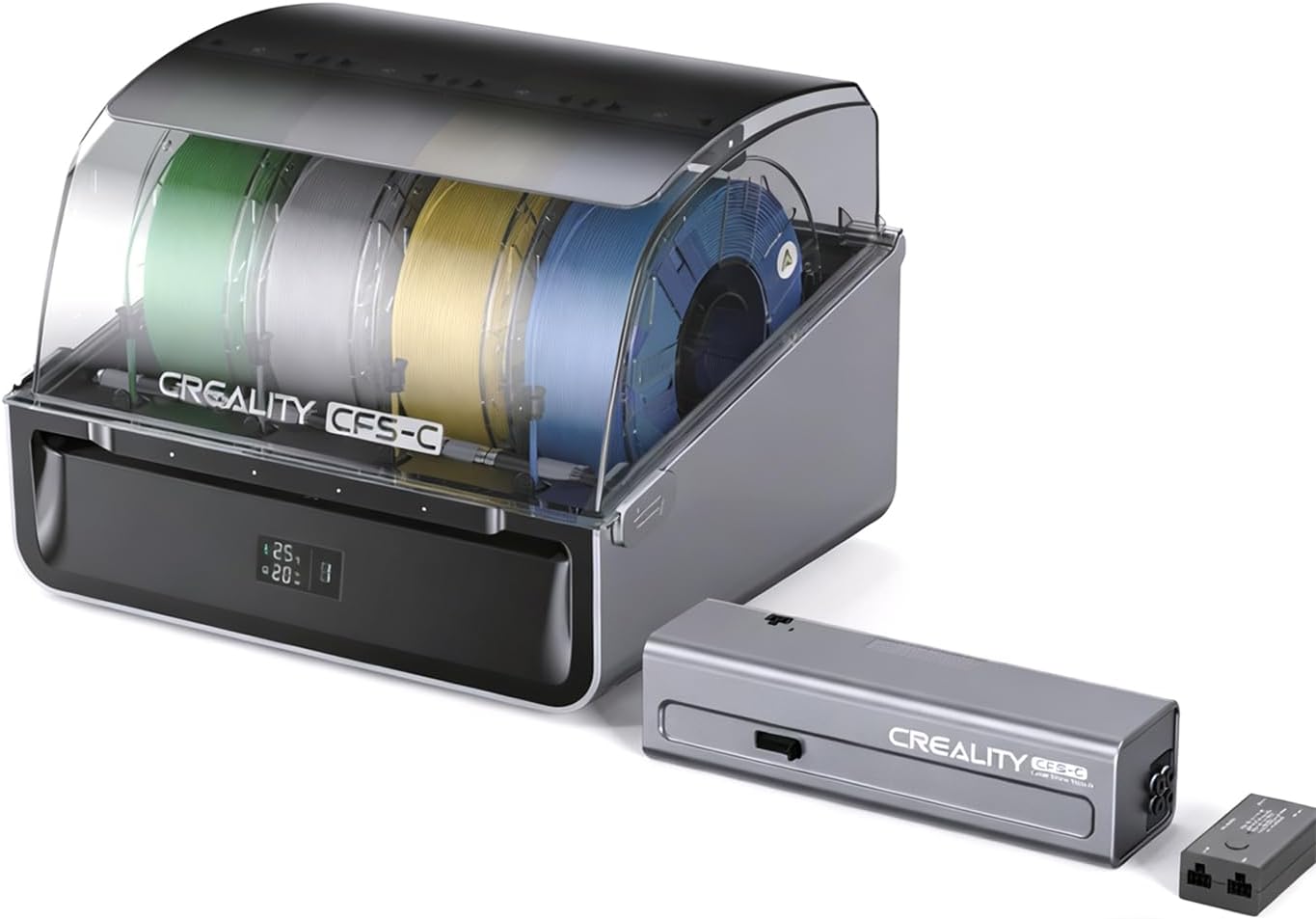 Creality CFS-C Smart Filament System for K1 Series 2025/K1 Max/K1C/K1/K1 SE, Multi-Color 3D Printing, RFID Auto-Loading, External Cutter, Filament Runout & Tangle Detection, Easy Installation
