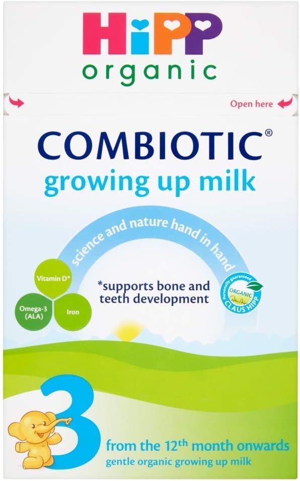 Hipp Organic 3 from The 12th Month Onwards Growing Up Milk 600g (Pack of 2)