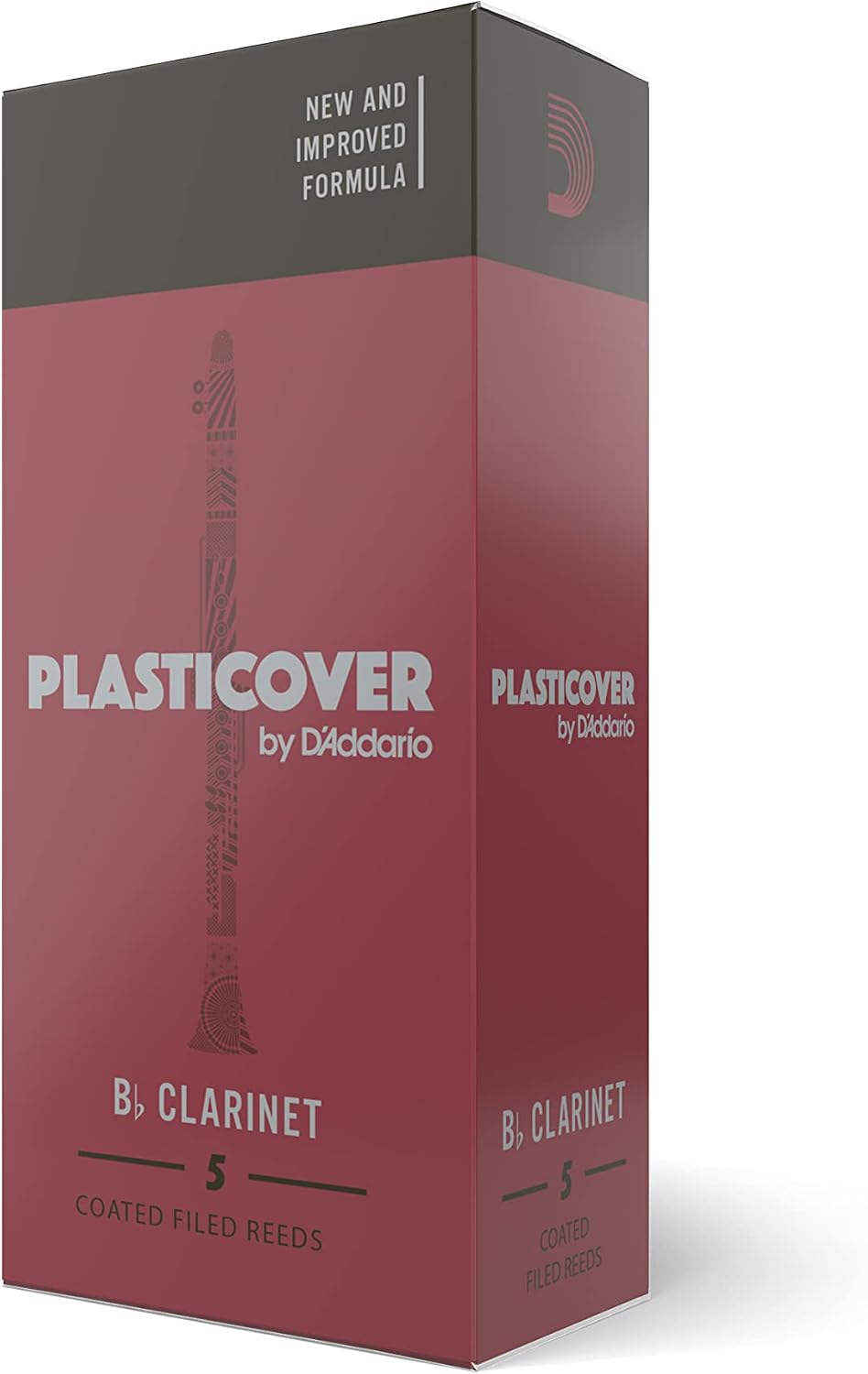 D’Addario Woodwinds Rico Plasticover Bb Clarinet Reeds, Strength 3.0, 5-pack (RRP05BCL300)