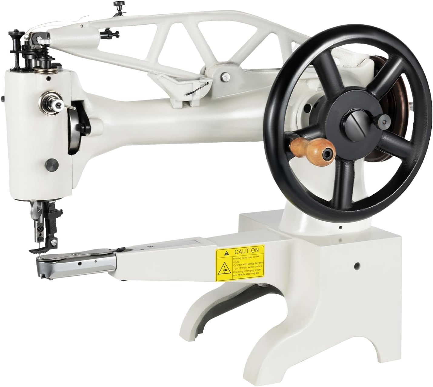 Leather Sewing Machine, 11.8 Inch Industrial Leather Sewings Machine DIY Manual Leather Sewing Machine with Double-headed Needle Plate Shoe Repair Machine for Leather Rubber Plastic Nylon Thread