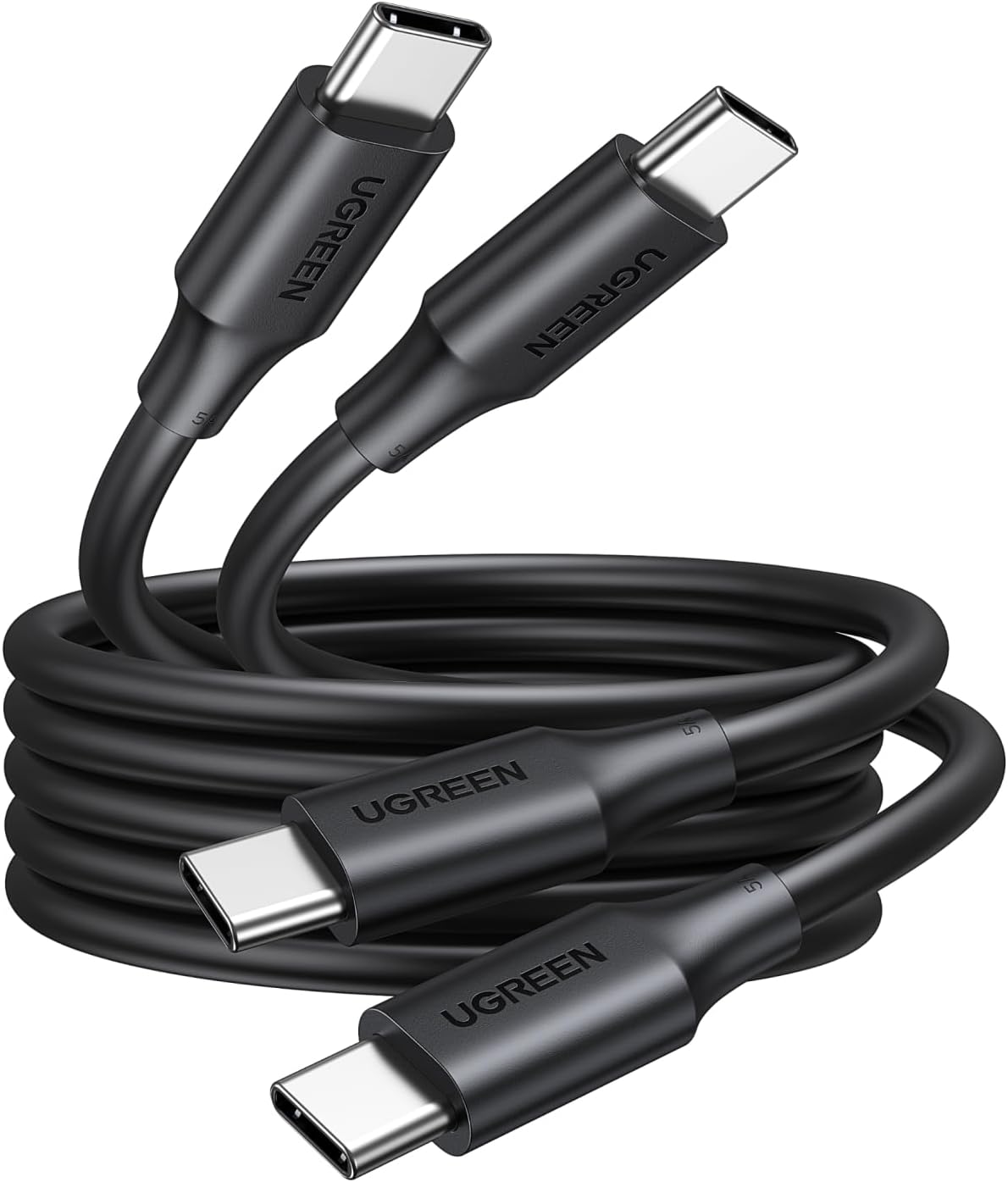 UGREEN USB C to C Charger Cable 100W 2 Pack Fast Charge Compatible with iPhone 16 Pro Max, Macbook Pro M3/Air, iPad Pro 2022/Air 5, Galaxy S24/S23 Ultra, Pixel 7