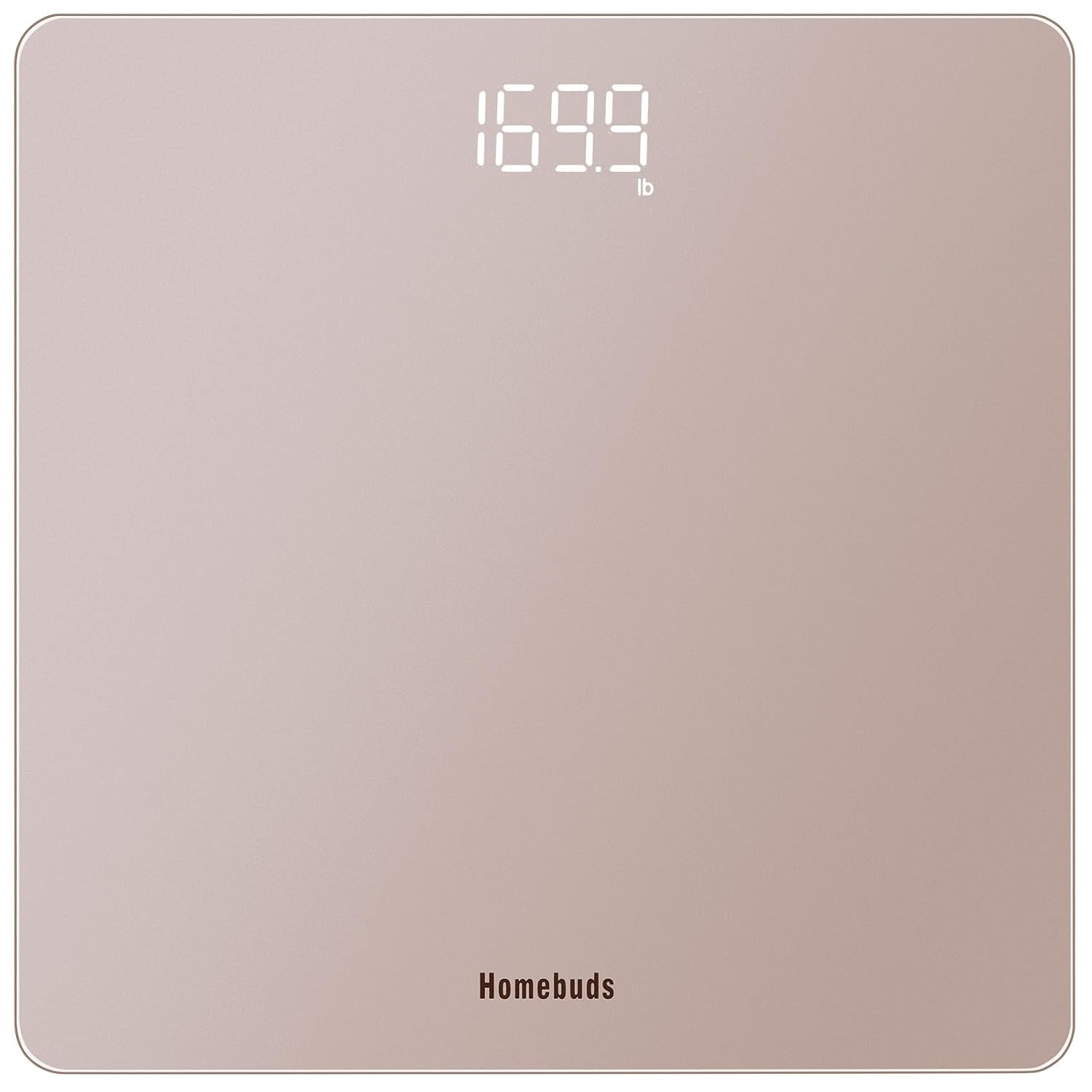 Homebuds Bathroom Scales for Body Weight, High Precision Assured by Weighing Scales Professional Factory SINCE 2001, Bright White LED and Step-On, 3*AAA Batteries Included, 400lb/182kg/28st, Rose Gold