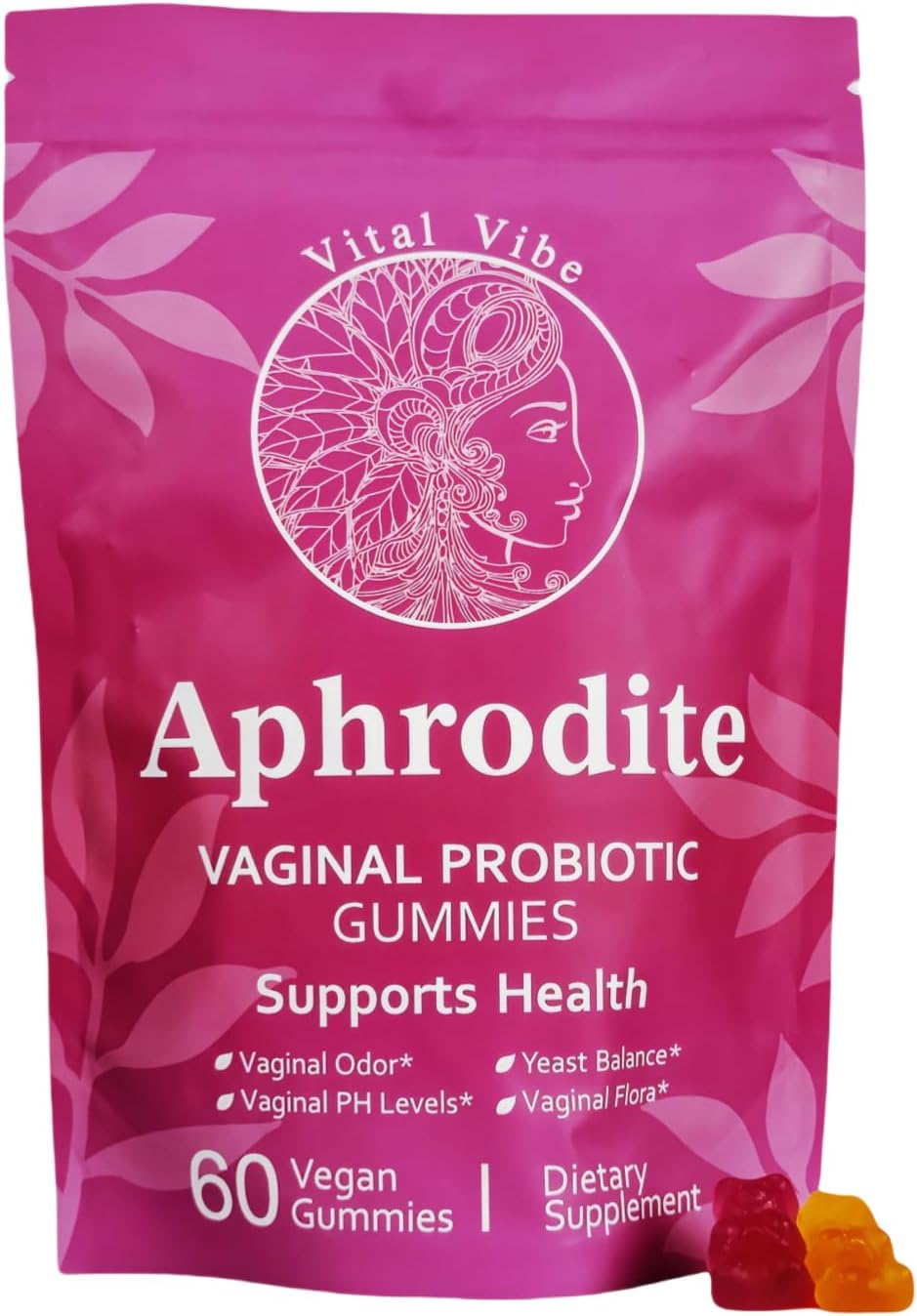 Women’s Probiotic Gummies with Prebiotic, Premium Feminine Balance for Women, 30 Days Supply (60 Vegan Gummies) - Spore-Forming Bacillus Coagulans Strain & Prebiotic Fibre Inulin